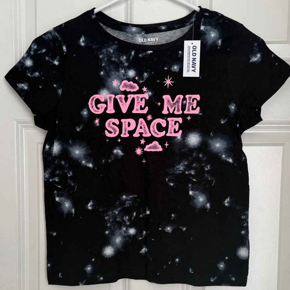 Old Navy Kids Tee with Pink 'Give Me Space' Design - Picture 1 of 4